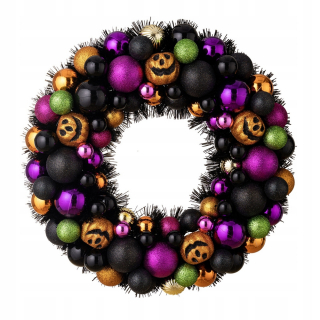 Tekvicový veniec na tému Halloween